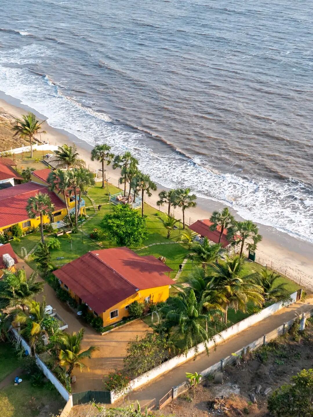Aerial view of Casa da Vista by the sea